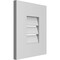 Ekena Millwork Vertical Surface Mount PVC Gable Vent: Functional, w/ 3-1/2"W x 1"P Standard Frame, 12"W x 14"H GVPVE12X1401SF - alternate 5